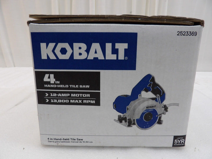 Kobalt 4" Hand Held Tile Saw Corded Electric 59207 12 Amp