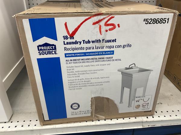 18-in Laundry Tub With Faucet Retail $67.09