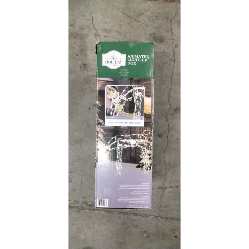 Holiday Time Animated Light-Up Doe, 40"x6.3"x28" Retail $45.00