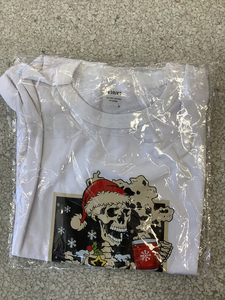 cheerilulu Children's Christmas Skeleton Graphic Top in size 120 (typically fitting toddler sizes 4T to 5T)