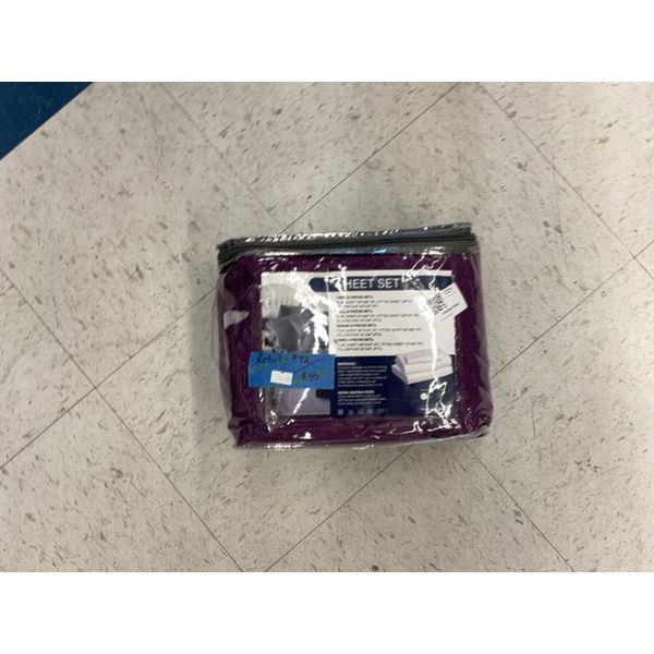 Amazon Basics Sheet Set - Soft Microfiber, Fade Resistant, Deep Pockets, Purple Retail $60.00