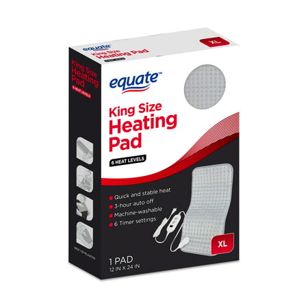 Equate XL Electric Heating Pad  6 Heat Settings with Auto Shut Off  12 X 24 in Retail $24.96