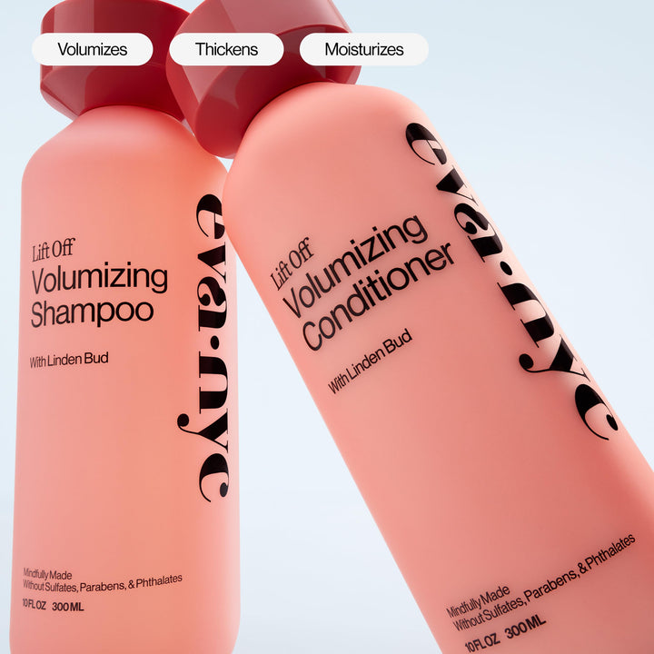 Eva NYC Volumizing Conditioner for Thin Fine Hair - Instant Volume - Lightweight Formula for Thicker Looking Strands - Volumize + Hydrate Hair - Sulfate + Paraben Free - Salted Citron Scent - 10 fl oz