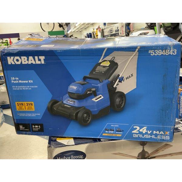Kobalt 16-in Push Mower Kit - 24V MAX Brushless, 2-in-1 Retail $229.00