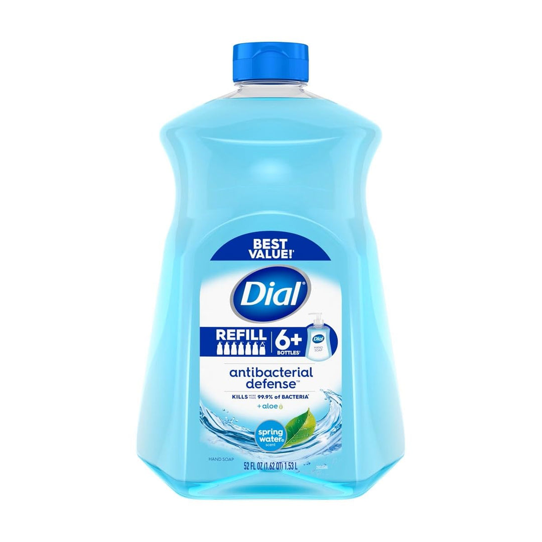 Dial Antibacterial Hand Soap with Moisturizer, Spring Water Scent, 52oz. Retail $5.00