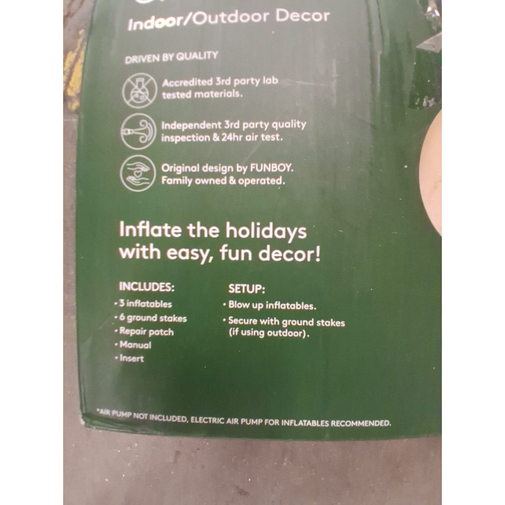 FUNBOY Inflatable Holiday Ornaments - Indoor/Outdoor Decor Retail $40.00