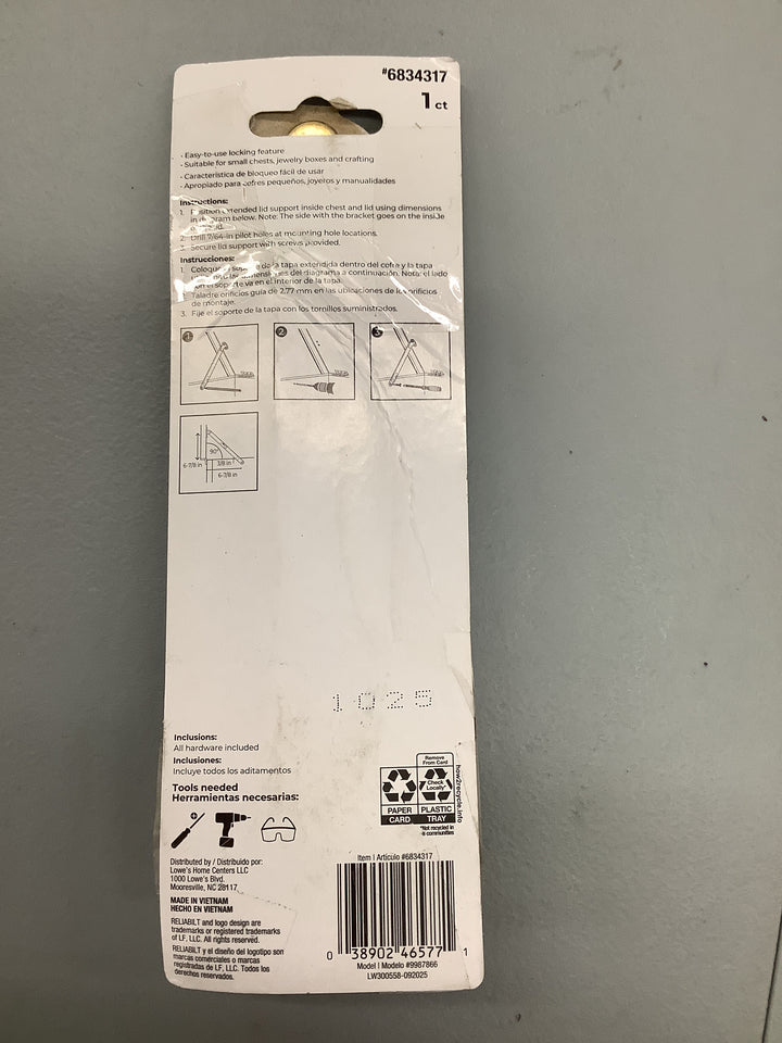 RB Brass Left-Side Lid Support
