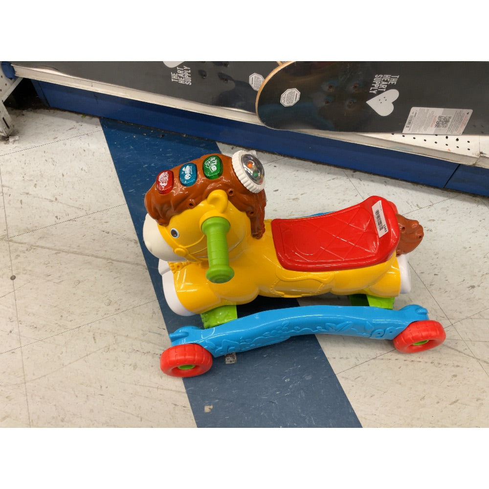 Ride-On Pony - Yellow, Red Seat, Blue Base, Interactive