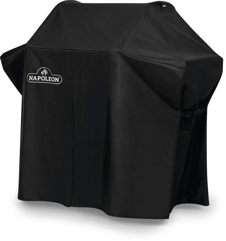 Napoleon Premium BBQ Grill Cover for Rogue 425 Series, Black, Water Resistant, UV Protected, Air Vents, Velcro Closure