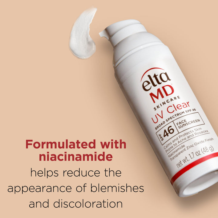 EltaMD UV Clear Face Sunscreen SPF 46, Oil Free for Face with Zinc Oxide, Dermatologist Recommended Sunscreen Lotion, For Acne-Prone Sensitive Skin, 1.7 oz Pump Retail $45.00