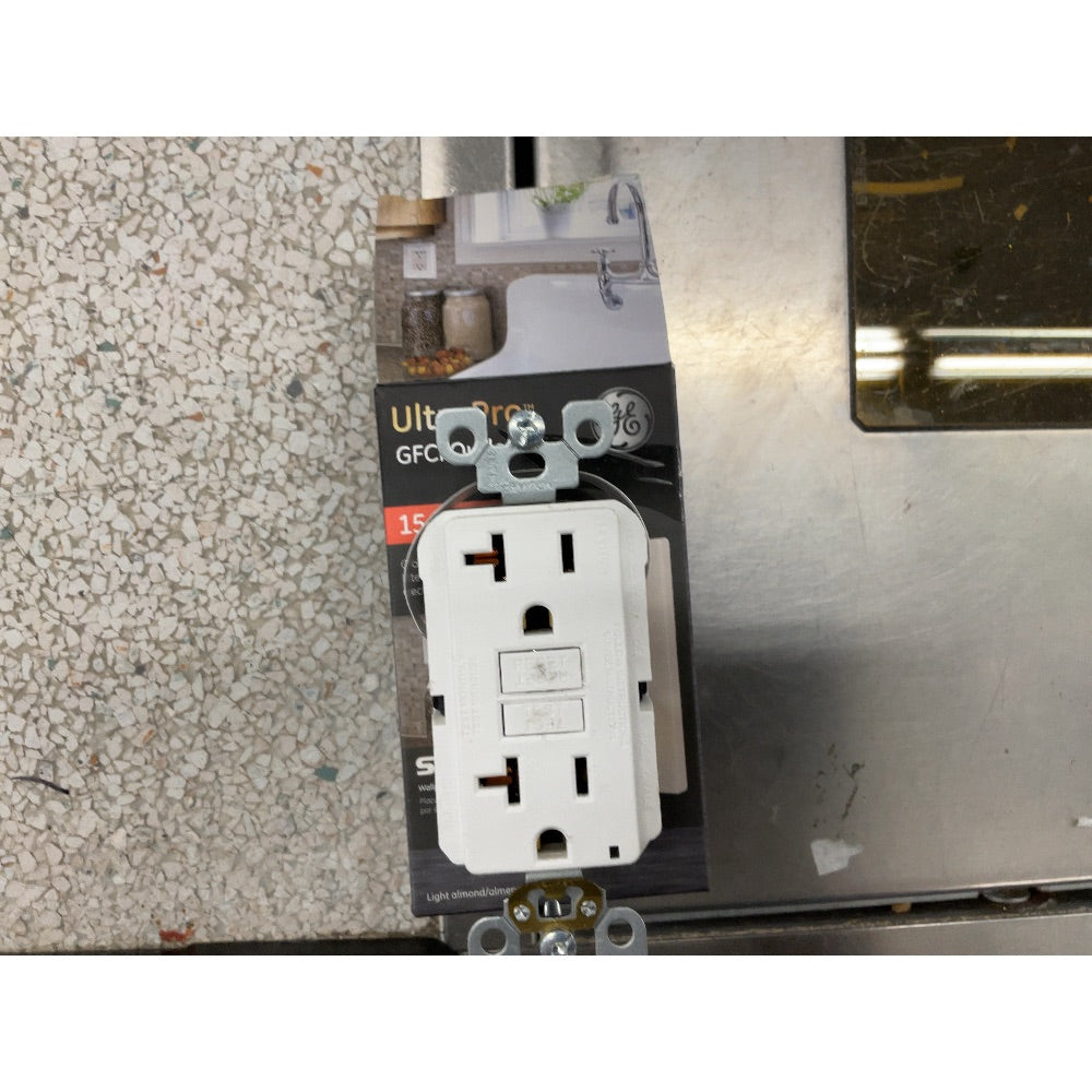 UltraPro GE GFCI Outlet, 15 AMP, Light Almond