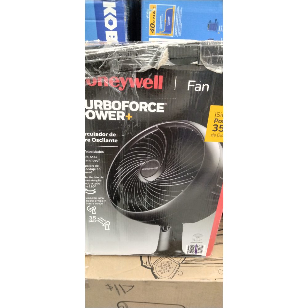 Honeywell TurboForce Power+ Oscillating Electric 10 inch Table Fan, Black, HPF860BWM