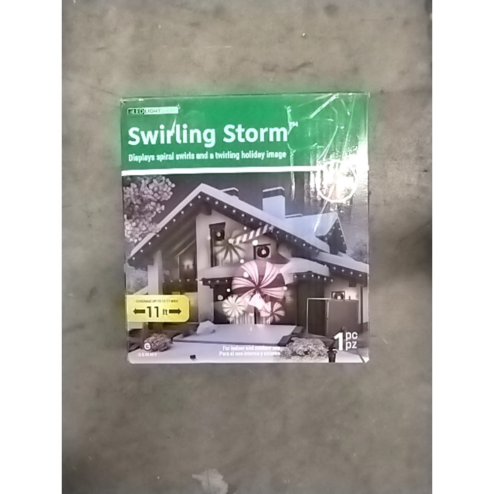 LED Light Show Swirling Storm - Holiday Image Projector, 11 ft Wide Retail $30.00