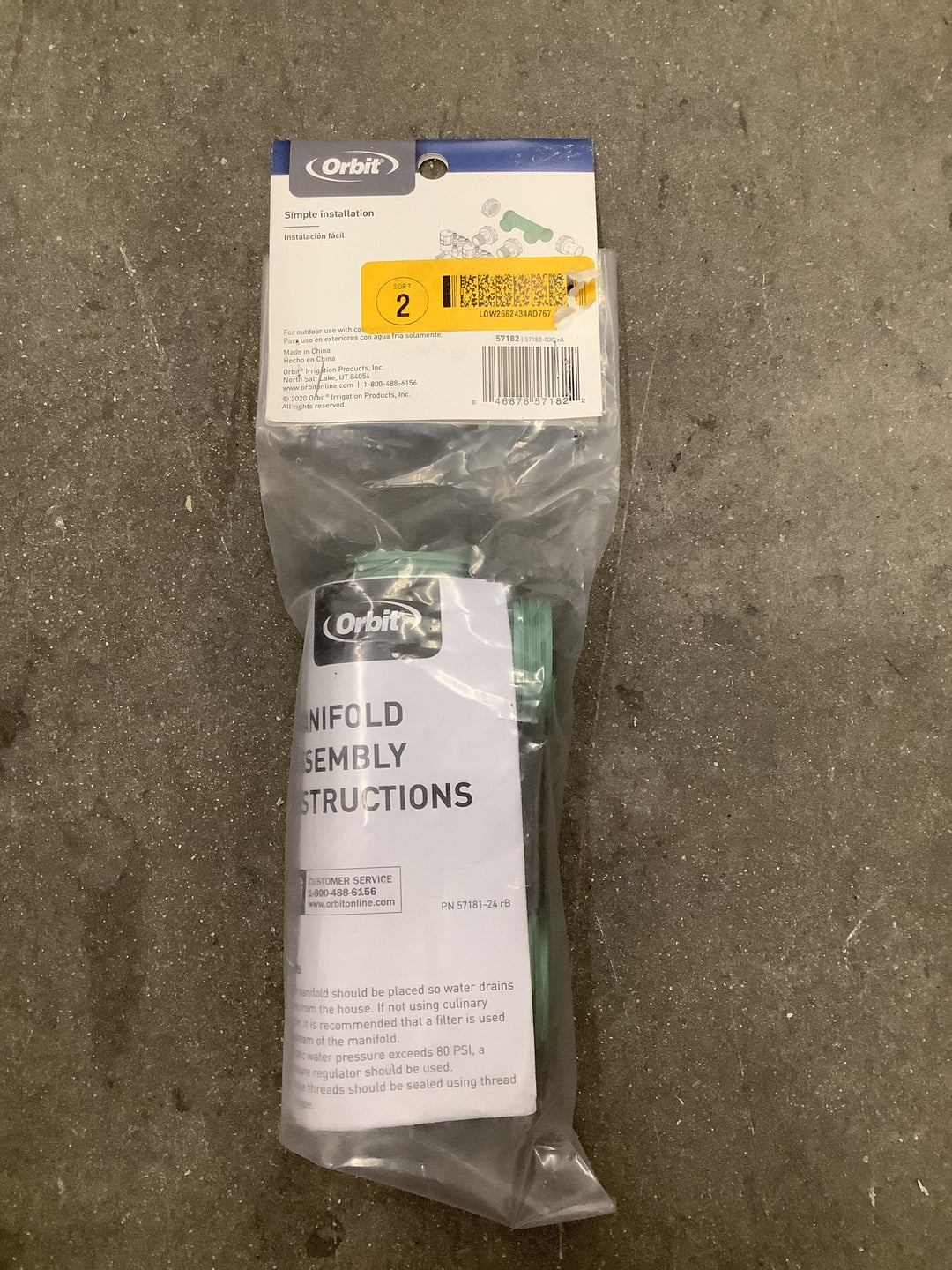 ORBT 2 PORT MANIFOLD GRN