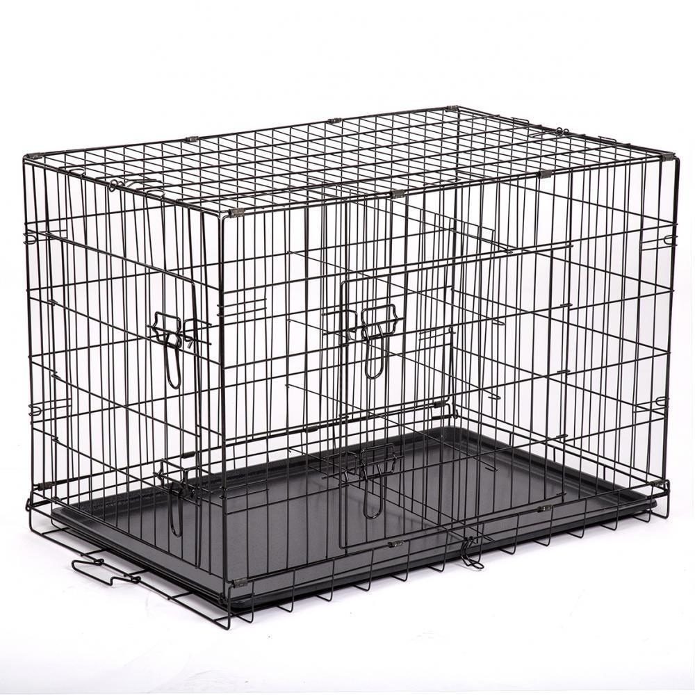 48"/42"/36"/30"/24" Pet Kennel Cat Dog Folding Crate Wire Metal Cage W/Divider Retail $34.49