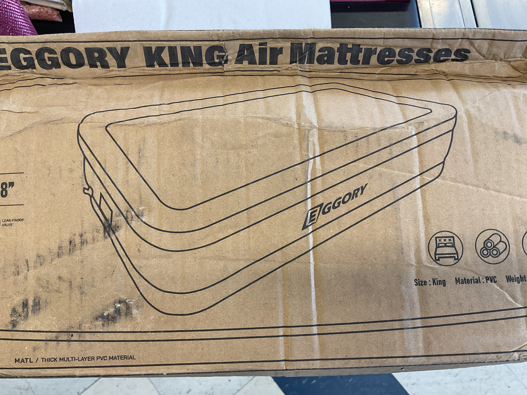 Eggory king air mattress.  Cm 202x193x46. /80”76”18”