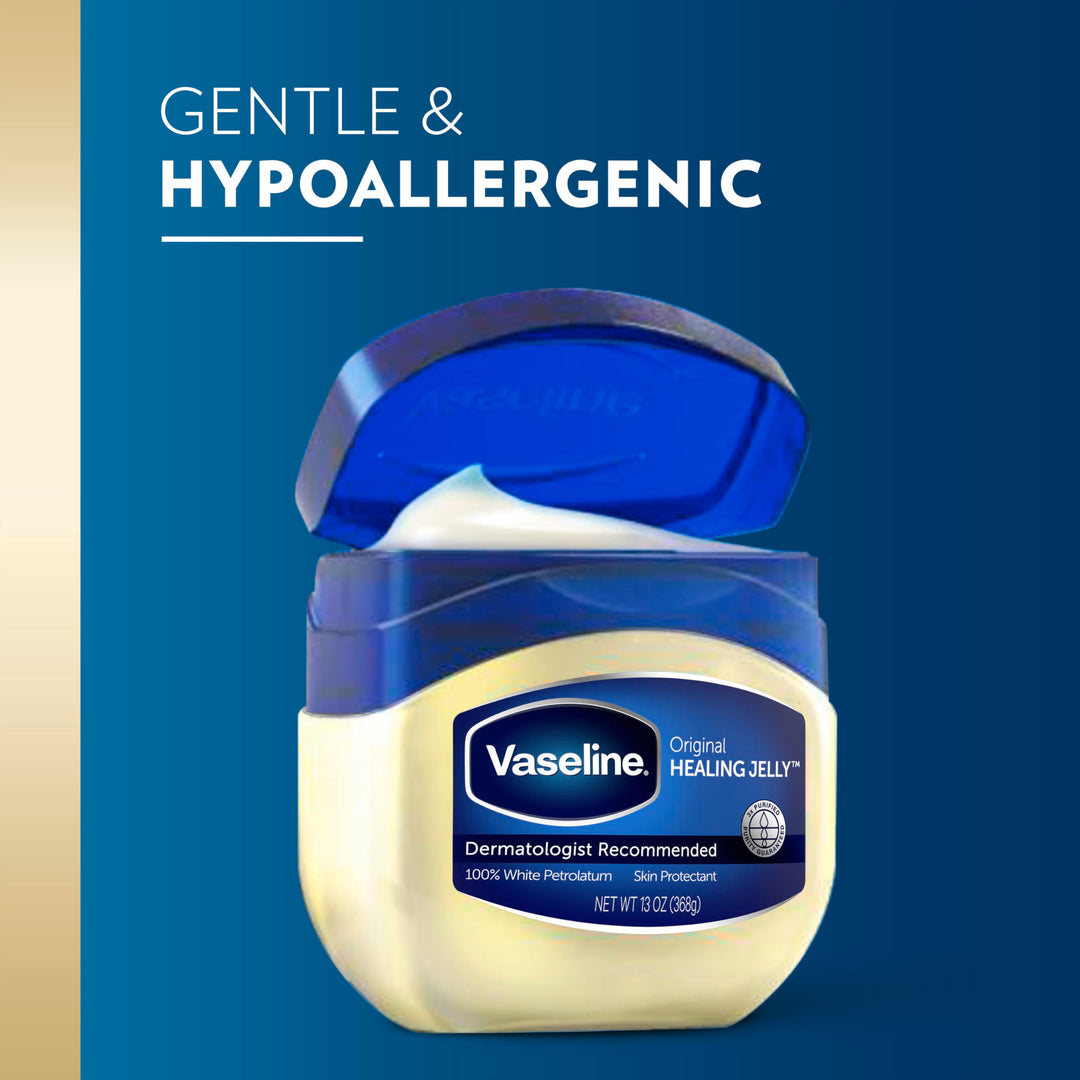 Vaseline Healing Jelly Original White Petroleum Jelly Protectant For Dry Cracked Skin and Eczema Relief Pure Petroleum Jelly 13 oz