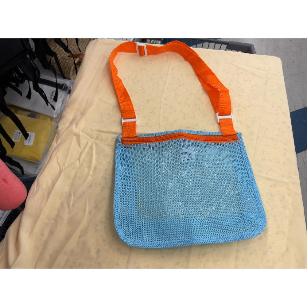 Generic Brand Mesh Shoulder Bag - Lightweight, Adjustable Strap, Blue