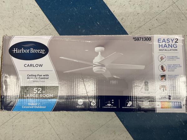 Harbor Breeze Carlow ceiling fan 52” inch Retail $189.98