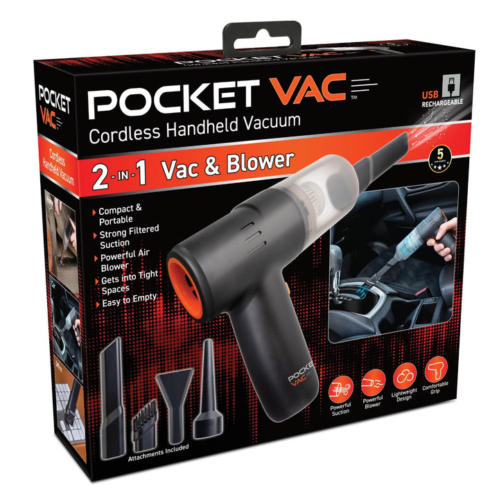 Pocket Vac Handheld Vacuum Compact Wireless Vacuum Cleaner, Lightweight Hand Held Vacuuming for Home Kitchen Car Corner Upholstery Pet Hair Dust Crumbs Cleaning