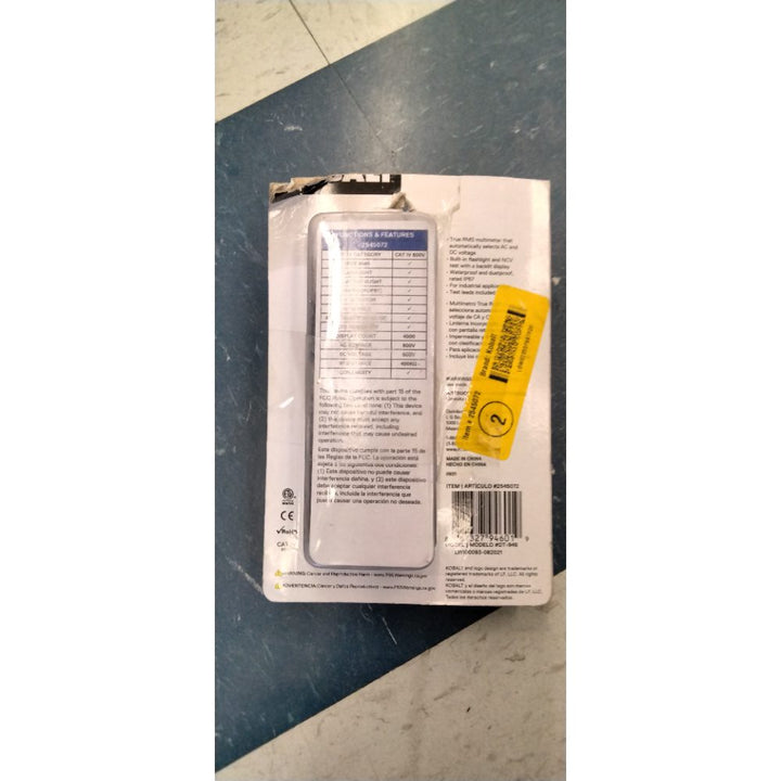 Kobalt Digital True RMS Multimeter CAT IV 600V (2545072) NEW