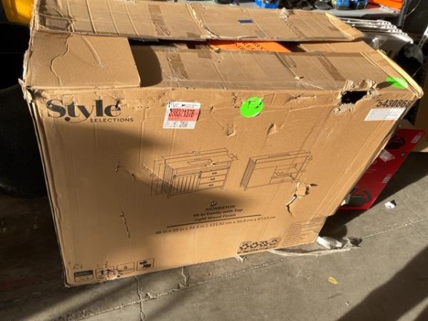 Style Selections LWS48MRTB - 48-in Vanity with Top Retail $450.00