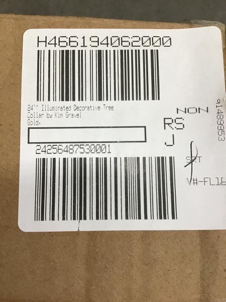 Kim Gravel 24'' Illuminated Decorative Tree Collar, Gold Retail $60.00