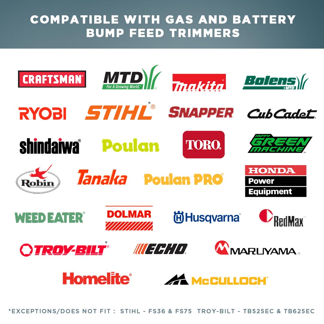 Aero-FlexÂ® Universal Replacement Trimmer Head - Four Flexible line Blades - Fast & Easy to Change Flexible Blades | Saves Time - No More Trimmer Line