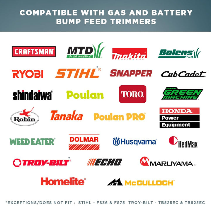 Aero-FlexÂ® Universal Replacement Trimmer Head - Four Flexible line Blades - Fast & Easy to Change Flexible Blades | Saves Time - No More Trimmer Line