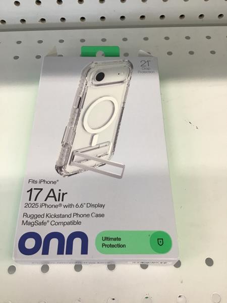 onn. 17 Air, 2025 iPhone Case - Rugged, Kickstand, MagSafe Compatible Retail $20.00