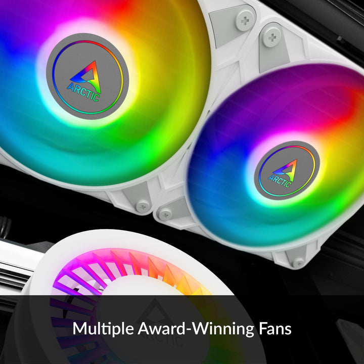 ARCTIC Liquid Freezer III 420 A-RGB - CPU AIO Water Cooler, Water Cooling PC, Intel & AMD, Efficient PWM-Controlled Pump, Fan: 200â€“1900 RPM, LGA1851 and LGA1700 Contact Frame - White