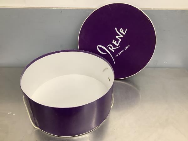 Irene of New York Purple Hat Box with Lid Retail $35.00