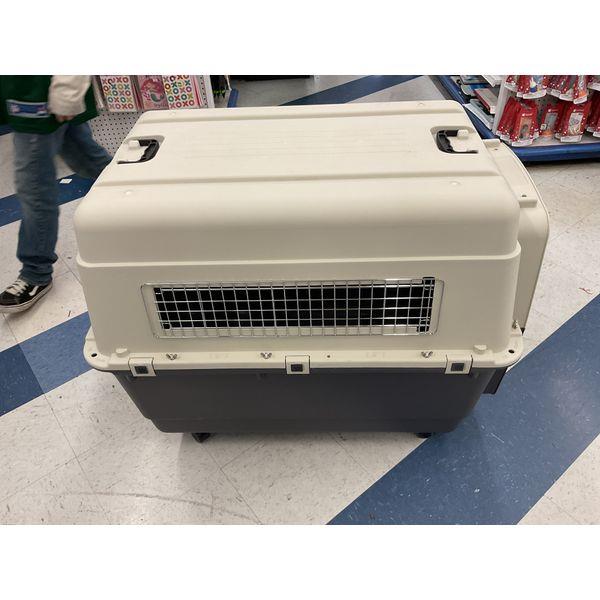 Petmate Pet Carrier - Kennel, Portable, Airline Approved, Travel Crate, Gray