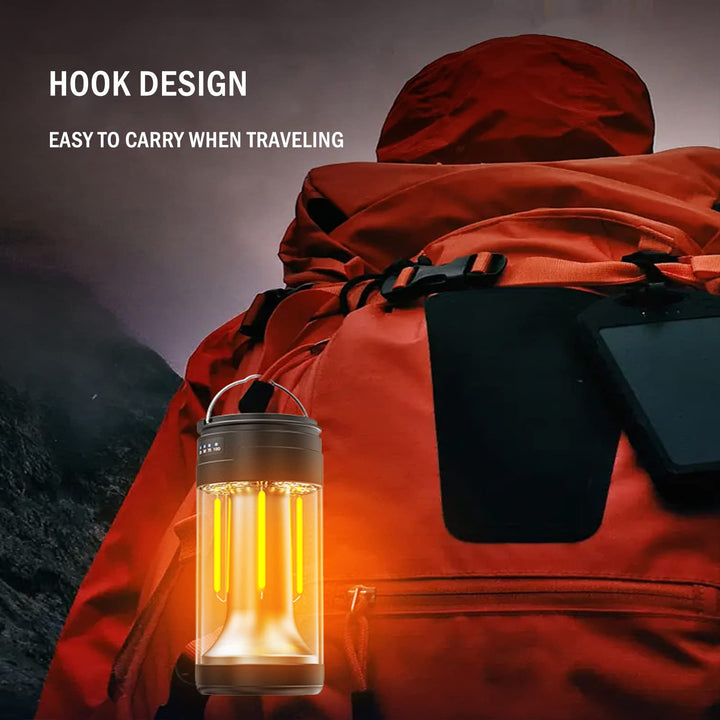 Multifunctional Camping Lamp, with Flashlight, Night Light, 360Â° Tent Lamp, High Lumens, 10 Hours Battery Life, for Hiking, Camping, Fishing, Cycling (Black 1 PCS)