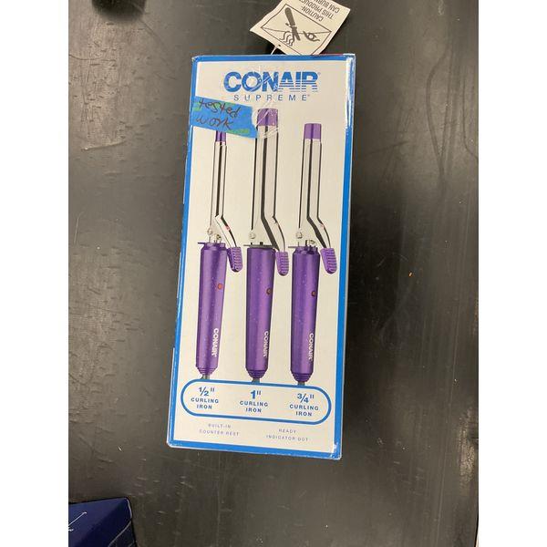 Conair Supreme - Curling Iron Set - 1/2", 1", 3/4" Barrels Retail $30.00
