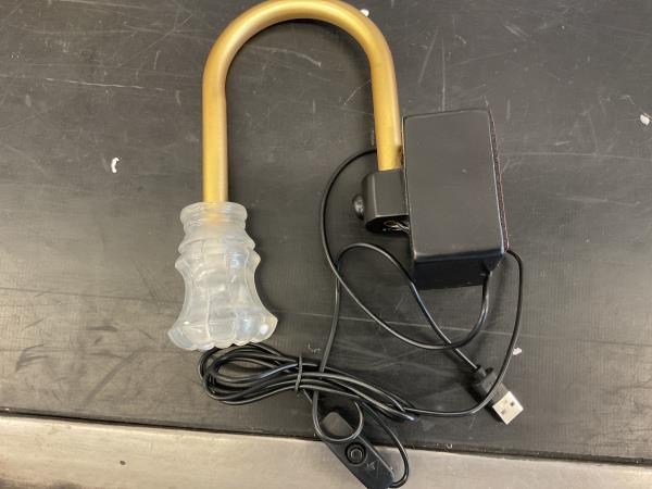 USB Powered Gooseneck Lamp with Frosted Bell Shade Retail $19.99
