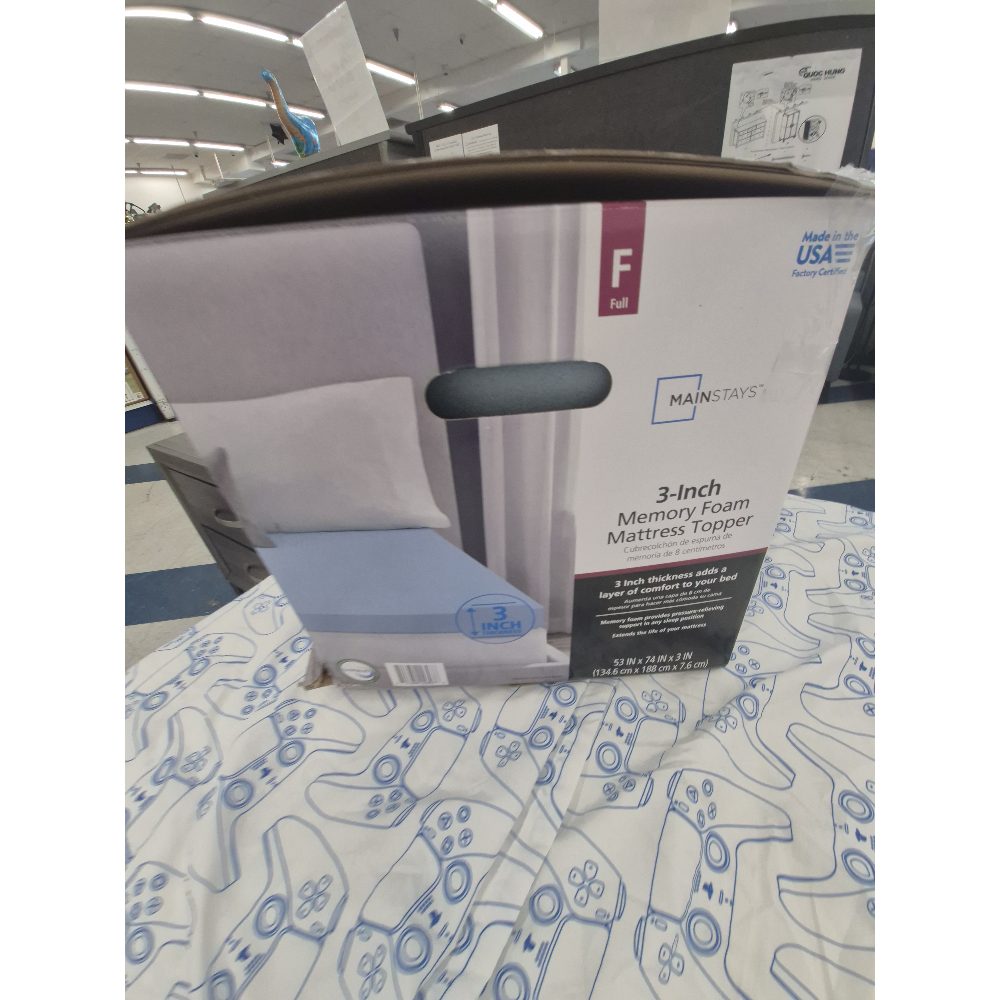 Mainstays 3-Inch Memory Foam Mattress Topper - Full