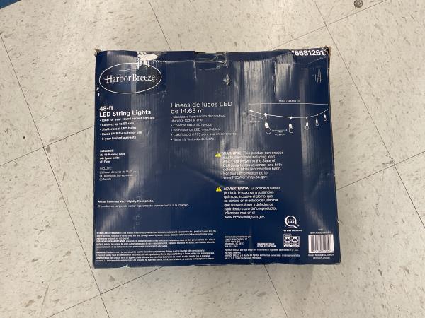 Harbor Breeze 48-ft LED String Lights - Commercial Grade, 24 Light Sockets Retail $50.00