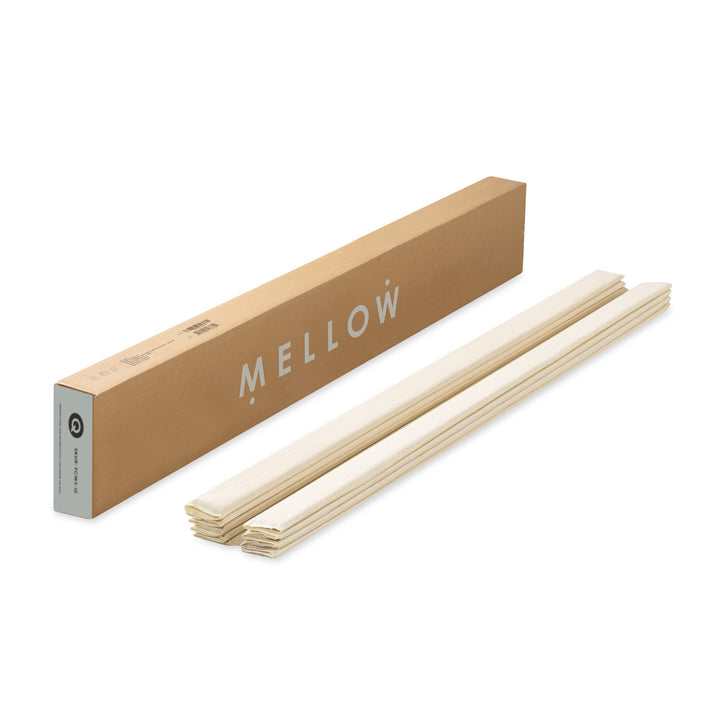 Mellow Fabric Covered Wood Slats, Bunkie Board Mattress Support, Box Spring or Bed Slat Replacement, King , Beige