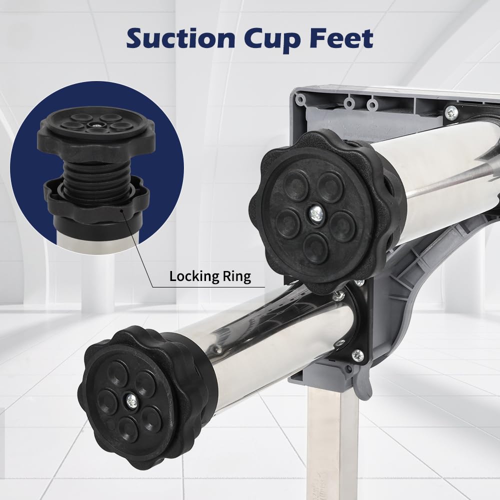 LUCKUP Washing Machine Stand Refrigerator Stand with 8 Heavy Duty Feet (Height: 9.4"-10.4") Washer Pedestal Adjustable Base for Washer and Dryer, Fridge, Max Load 440LB/200KG