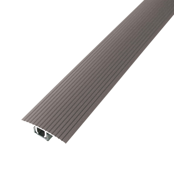 M-D Building Products 43322 1-1/2 in. X 36 in. Satin Nickel Aluminum CinchÂ® T-Molding Fluted w/Snaptrack