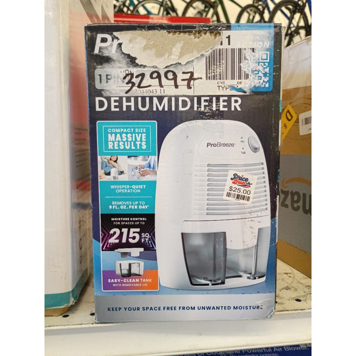 Pro Breeze Mini Portable Dehumidifier  17oz Ultra Quiet Compact Peltier Dehumidifier  215 Sqft 1pack