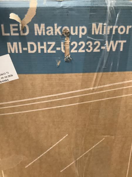 LED Makeup Mirror MI-DHZ-U2232-WT, Lighted Vanity Mirror with Stand - White Retail $43.99