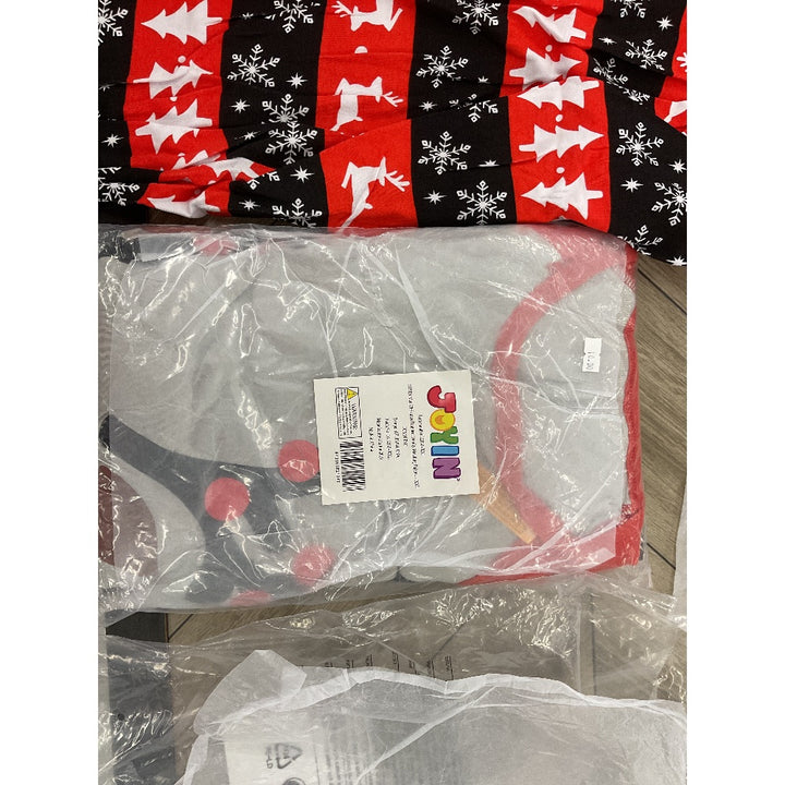 Jojokin Pajamas Set - Merry Christmas, Reindeer Design, Red/White/Black