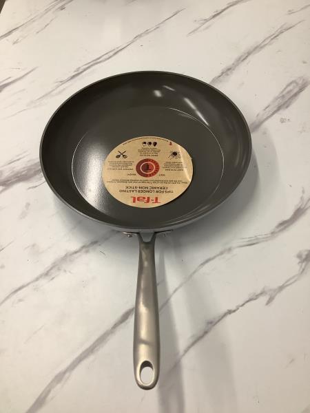 T-fal Ceramic Non-Stick Fry Pan - Gray Retail $35.00