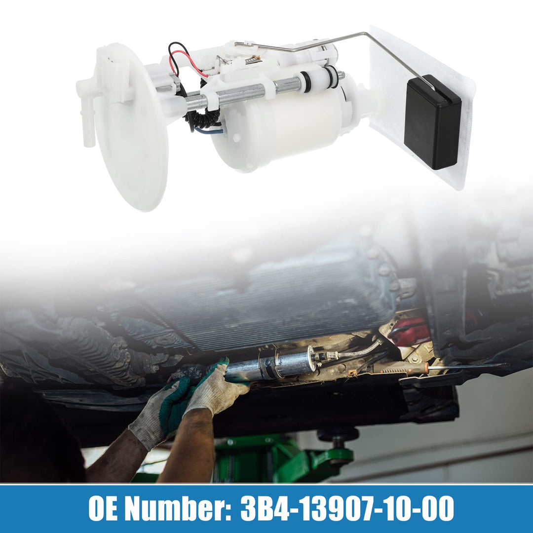 X AUTOHAUX Electric Fuel Pump Replacement Metal Plastic 3B4-13907-10-00 for Yamaha ATV GRIZZLY 550 700 EPS 4WD 2009 White