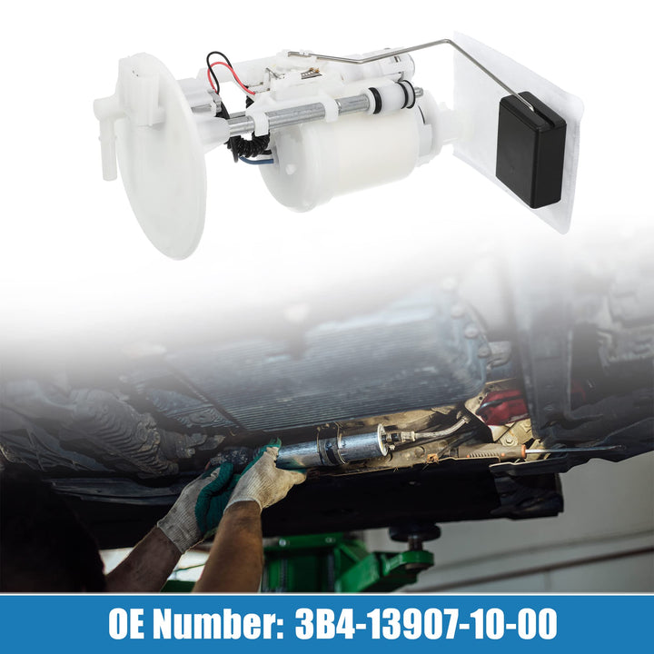 X AUTOHAUX Electric Fuel Pump Replacement Metal Plastic 3B4-13907-10-00 for Yamaha ATV GRIZZLY 550 700 EPS 4WD 2009 White