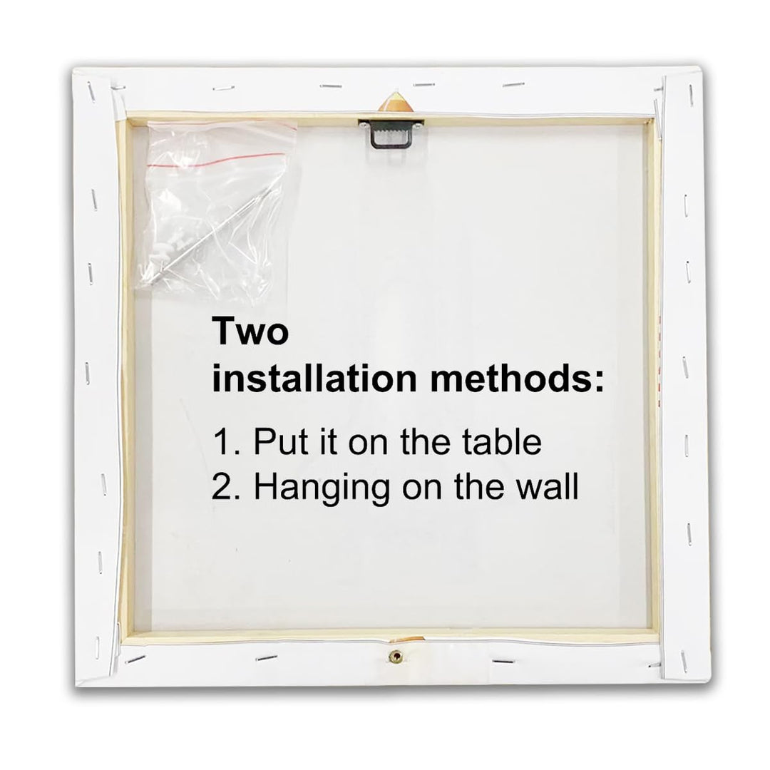 VAHATAN Inspirational Wall Art Office Decor Motivational Canvas Poster Painting Print Framed Ready to Hang Positive Desk Decorations for Office Cubicle Dorm Classroom (8 X 8 Inch)