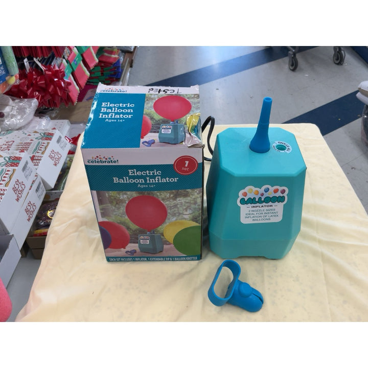 Celebrate Electric Balloon Inflator - 2 Nozzle Sizes, Balloon Knotter