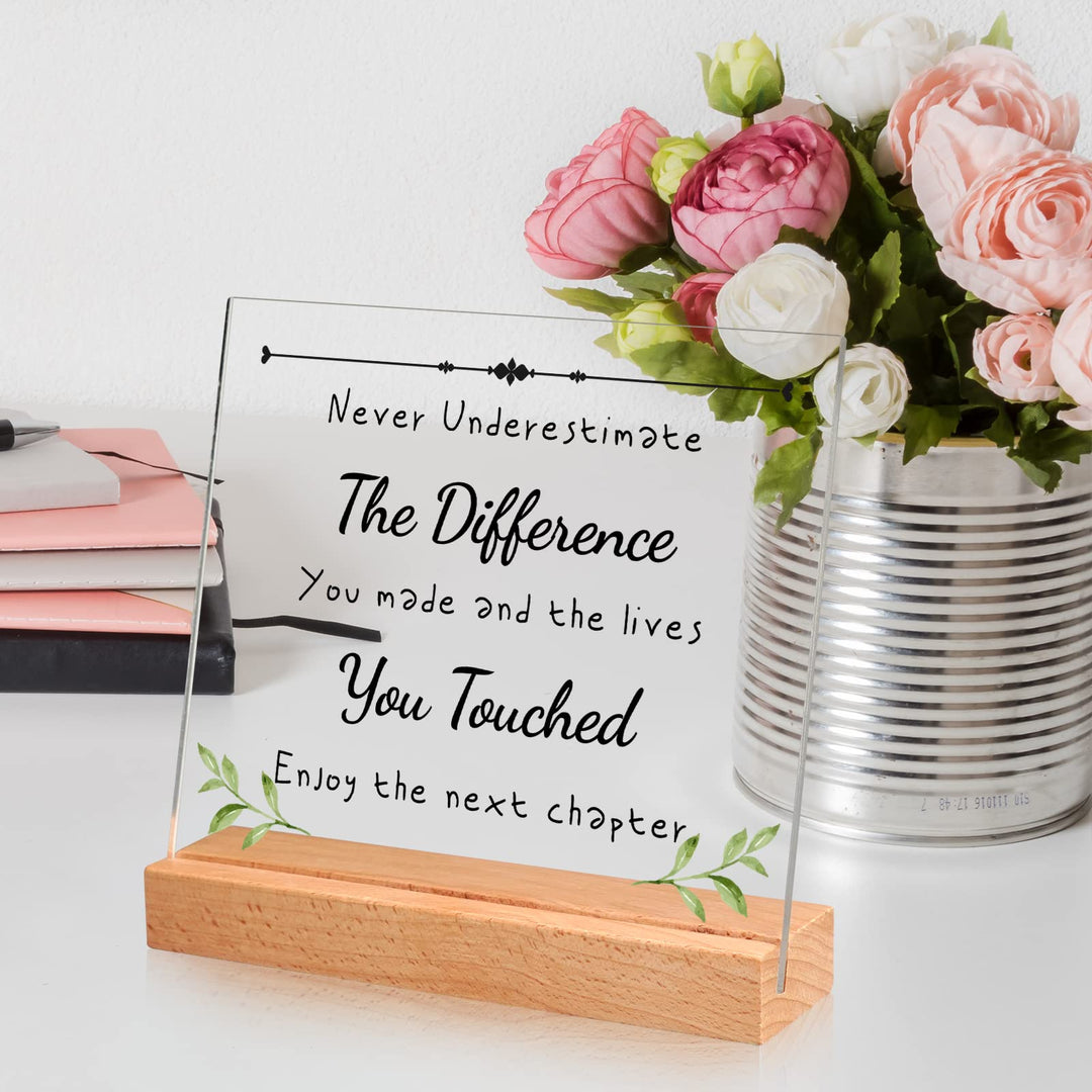 Retirement Gifts, Coworker Gifts for Women Men, New Job Going Away Farewell Leaving Gifts for Coworker Boss Friends - Desk Decorative Plaque for Office Home